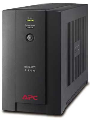 APC BX1400U-GR Back-UPS BX - Sistema de alimentación ininterrumpida SAI 1400VA (4 tomas 