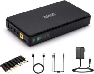 Sistema de Alimentación Ininterrumpida Mini UPS para WiFi, Enrutador, Módem, Cámara de Vigilancia con 10000mAH Batería Entrada DC/USB Salida 5V USB 5V 9V 12V 2A DC